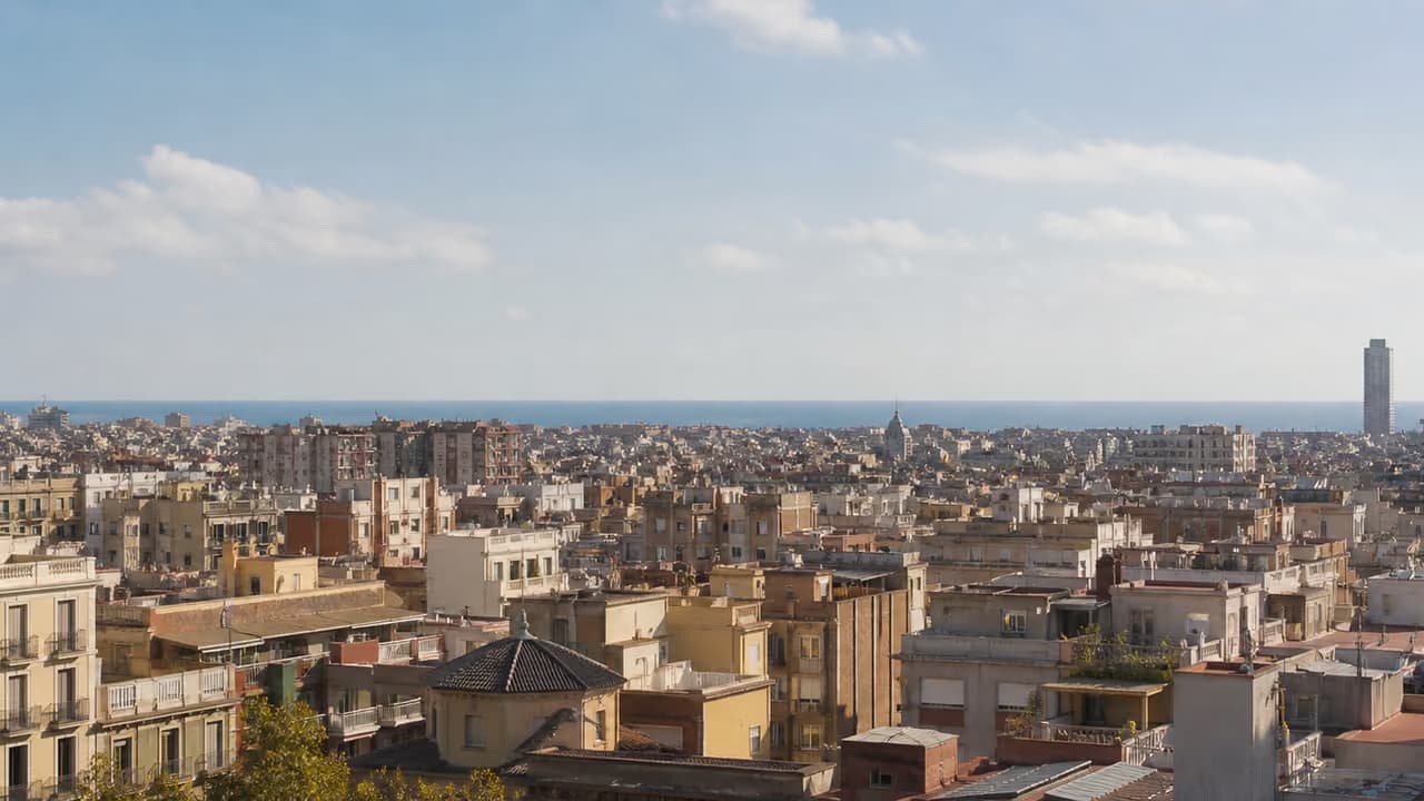 Vista ilustrativa del paisaje residencial de Barcelona